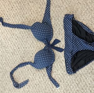 La vie en rose barely worn push bikini and bottoms